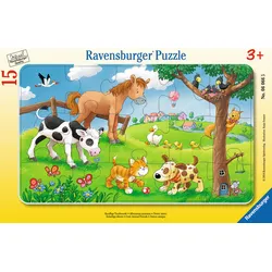 Ravensburger  6066 Puzzle Knuffige Tierfreunde 15 Teile 6066