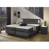 Jockenhöfer Boxspringbett 180x200cm", Dunkelgrau (415/09)