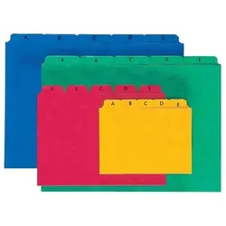 Leitregister Pressspan, A6, A-Z, gelb