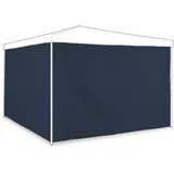 Relaxdays Pavillon, 2er Set, 3x2 m, wasserdicht, ohne Fenster, Klettverschluss, Kunststoff, dunkelblau