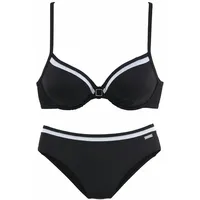 LASCANA Bügel-Bikini mit Kontrastdetails LASCANA schwarz Gr.36 Cup F