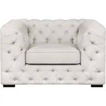 Home Affaire Chesterfield-Sessel Kalina Polyester 110 x 67 x 98 cm Beige mit klassischer Chesterfield-Knopfheftung