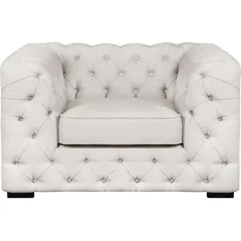 Home Affaire Chesterfield-Sessel Kalina Polyester 110 x 67 x 98 cm Beige mit klassischer Chesterfield-Knopfheftung