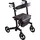 RIDDER Rollator Comfort Plus leicht schwarz zusammenklappbar mit Tasche und LED