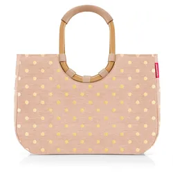 Reisenthel Shopping Loopshopper L Einkaufsshopper 46 cm - Frame Metallic Dots Coffee