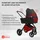 Babylux Kinderwagen 2in1 Schwarz