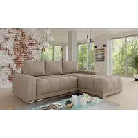 Sofnet Ecksofa Beige, Textil, 5-Sitzer, L-Form,Rechteckig, 255x180 cm, Wohnzimmer, Sofas & Couches, Wohnlandschaften, Ecksofas