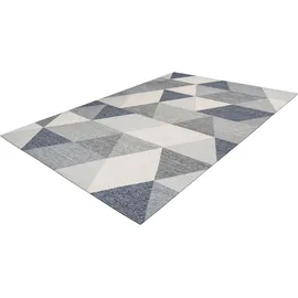calo-deluxe Teppich CALO-DELUXE "Rico 405" Gr. 2, grau (grau, creme), B:80cm H:10mm L:150cm, Kunstfaser, Teppiche, Teppich, In- und Outdoor geeignet, pflegeleicht, Wohnzimmer
