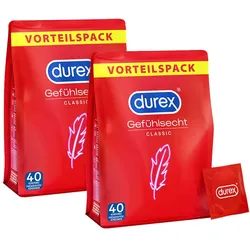 DUREX Gefühlsecht Classic Kondome - hauchzarte Kondome 2X40 St