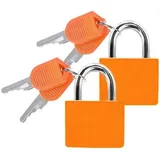 luxuskollektion Kofferschloss Gepäck Vorhängeschloss Schlüssel 2 Stück Orange
