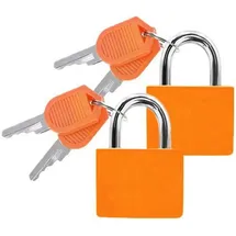 luxuskollektion Kofferschloss Gepäck Vorhängeschloss Schlüssel 2 Stück Orange