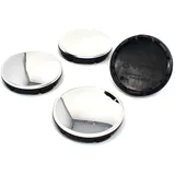 4x Nabendeckel Set ABS Kunststoff Aluminium Nabenkappen für Felgen Radnaben Felgendeckel Felgenkappen Universal Auto Zubehör (Chrom, 56mm Ø)