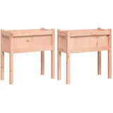 vidaXL Pflanzkübel 2 Stk. 70 x 70 x 70 cm Braun