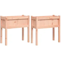 vidaXL Pflanzkübel 2 Stk. 70 x 70 x 70 cm Braun