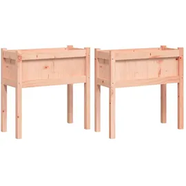 vidaXL Pflanzkübel 2 Stk. 70 x 70 x 70 cm Braun