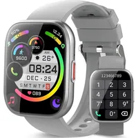 aycy Damen"s Herren"s GPS Fitness Tracker mit Herzfrequenz & SPO2 Messung Smartwatch (1,85 Zoll, Android/iOS), IP68 Wasserdicht, Schlafmonitor & 112 Sportmodi für Aktivität grau