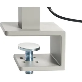 Beliani LED Schreibtischlampe klemmbar VOLANS mit Dimmer Metall Silber