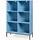 [en.casa] Bücherregal Colwyn 120 x 80 x 30 cm Blau