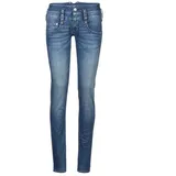 Herrlicher Damen Pitch Slim Organic Denim Blue sea L32, W26/L32 - 26W