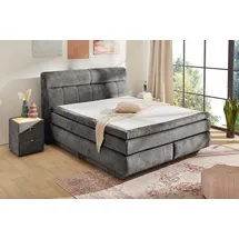 Jockenhöfer Gruppe Boxspringbett »Queen, inklusive Strauraum/Bettkasten« 7-Zonen-TTFK-Matratze, KS-Topper, verschiedene Härtegrade wählbar grau