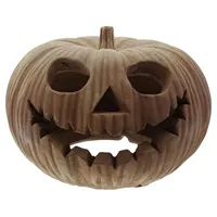 Frank Flechtwaren Großes Kürbis-Windlicht Halloween