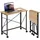 Homcom Schreibtisch Klappbar Kleiner 80 cm Klappschreibtisch mit Rollen Platzsparend Computertisch für Home Office, Eiche - Braun/Schwarz