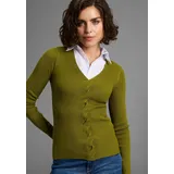 LAURA SCOTT V-Ausschnitt-Pullover grün 40