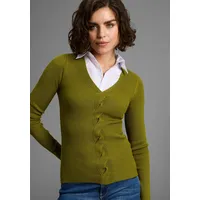 LAURA SCOTT V-Ausschnitt-Pullover grün 40