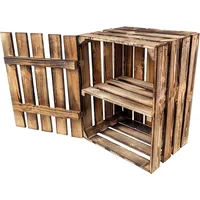 Creative Deco Vintage Holztruhe mit Deckel & Regal 50