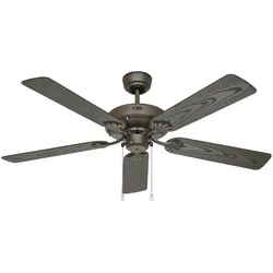 Deckenventilator Outdoor Classic - Lack Bronze / Braun Eiche Dekor