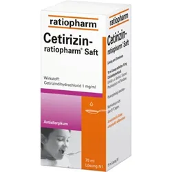 Cetirizin ratiopharm Saft - bei Allergien 75 ml Saft