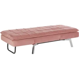 Beliani Recamiere Samtstoff 1-Sitzer Rosa