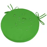 MONDEX Sitzkissen Rund 45 cm Grün, 10 cm Dick rutschfest Stuhlkissen Rund mit Bändern, Outdoor Wasserabweisendes Polyester Runde Sitzpolster, Sitzkissen Boden für Küche, Esszimmer, Garten und Café