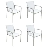 Gardissimo Bozen Gartenstuhl 4 St. 120 x 60 x 90 cm weiß