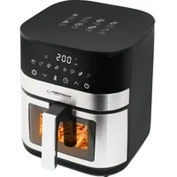 Esperanza EKA003 Fettfreie Friteuse 5L 1400W Inox, Fritteuse, Schwarz,