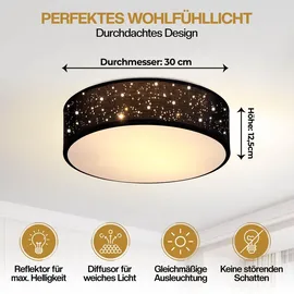 monzana Sternenhimmel 1-flg. rund schwarz