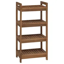 vidaXL Badregal Natur 45 x 30 x 97 cm Massivholz Teak