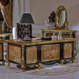 Schreibtisch Büro Tisch Klassischer Designer Office Tische Barock Rokoko E61 Neu - Braun