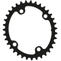 Rotor Bike Components Q Ring Kettenblatt oval 2-fach 107 mm x 37 T Schwarz