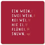 Grafik-Werkstatt Grafik Werkstatt lustiger Untersetzer aus Kork | EIN Wein, Bunt