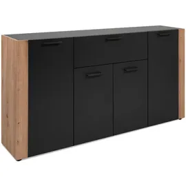 Möbel Boss Sideboard 162 x 85 x 34,5 cm Anthrazit / Eiche Artisan