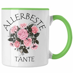 Trendation Tasse Trendation – Beste Tante Tasse Geschenk Kaffeetasse für Beste Tante der Welt Geschenkidee Geburtstag grün