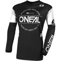 O'Neal Oneal Element Brand V.23 Langarm-t-shirt - schwarz-weiß /