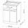 Vicco Schubladenschrank Fame-Line 60 x 82 x 60 cm Bordeaux Hochglanz/Weiß