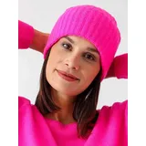 Zwillingsherz Beanie Kaschmir Ribbon Neon Pink