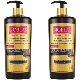 BIOBLAS Schwarzer Knoblauch Shampoo 1000ml, Anti Haarausfall, geruchlos