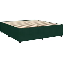 vidaXL Boxspringbett 180 x 200 cm Dunkelgrün