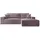 Selsey Sofa Ecksofa Eckcouch Schlafsofa Couch Mit Schlaffunktion und Bettkasten, Ottomane Rechts Cordbezug in Rosa