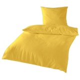 TRAUMSCHLAF Uni Seersucker gelb 200 x 200 cm + 70 x 90 cm