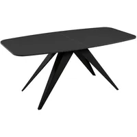 Mirjan24 Tisch, Schwarz, Rechteckig,Rechteckig, 160x76x80 cm, Esszimmer, Tische, Esstische